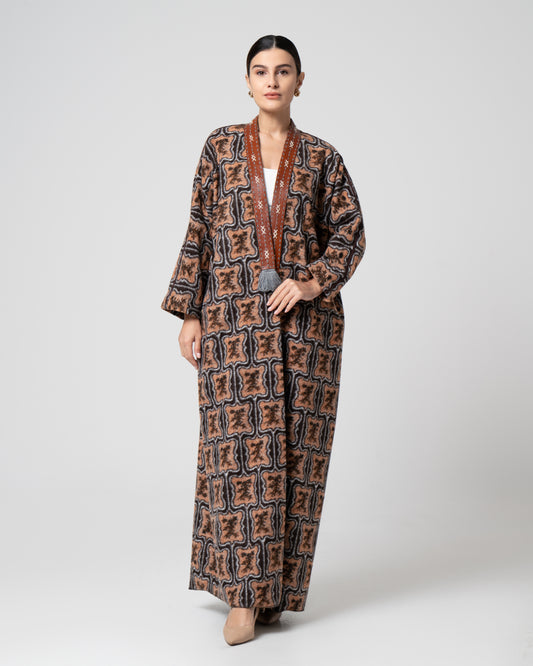 Ethereal Ember Elegance Abaya